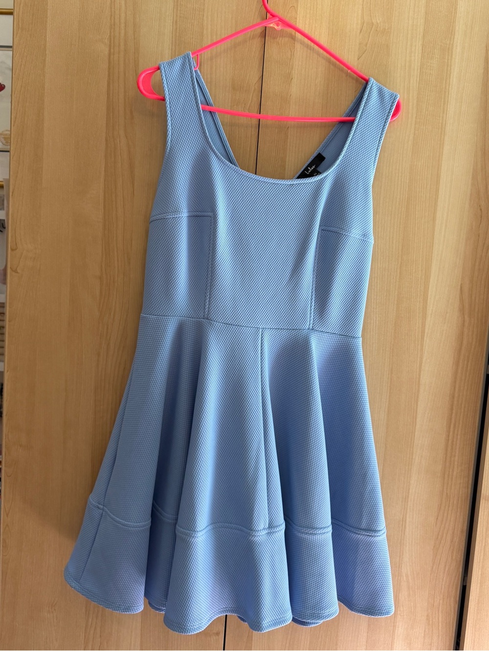 Lulu's Light Blue Sleeveless Skater Dress